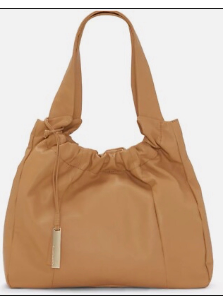 Vince Camuto Tan Ruched Shoulder Hobo